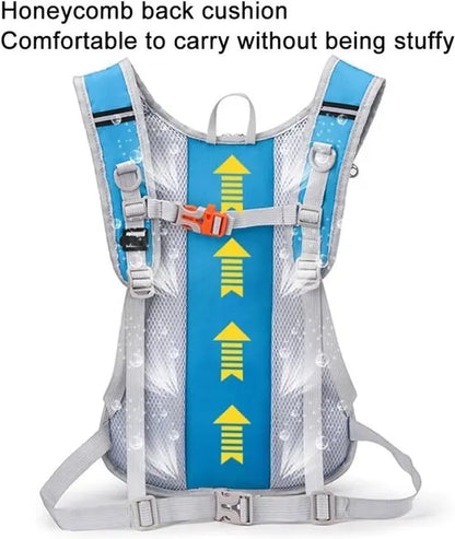 Backpack with 2L Water Bag - Running Vest - Adjustable Lightweight Cycling Backpack - Suitable for Hiking and Cycling（Black） - Image 5