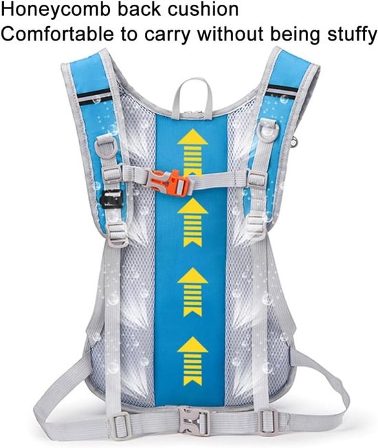 Backpack with 2L Water Bag - Running Vest - Adjustable Lightweight Cycling Backpack - Suitable for Hiking and Cycling（Red） - Image 5