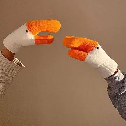 2 pairs of warm gloves - knitted gloves - with cute animal prints - with warm and soft lining - The perfect winter gift for women or children. - Image 5
