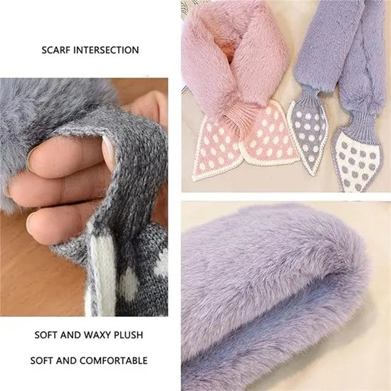 Warm scarf for autumn and winter - Soft and comfortable women's scarf with dotted pattern - Fashionable and versatile winter scarf for everyday use（Pink） - Image 2