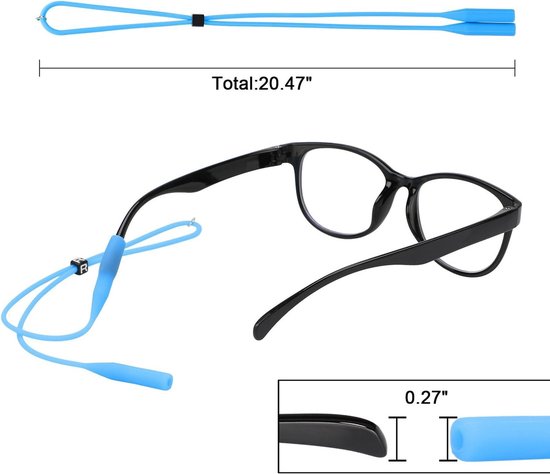 Adjustable Glasses Straps Glasses Holders 12 Pieces - Silicone Sunglasses Frame Straps - Glasses Holders - Image 4