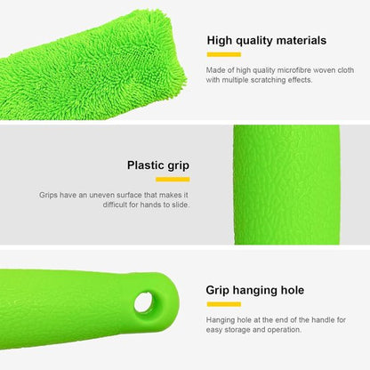 Brushes - Set of 2 soft microfiber metal-free car rim and wheel brushes - Scratch-free tire brushes - for cleaning wheels - Universal accessory for washing car tires (orange and green) - Image 2