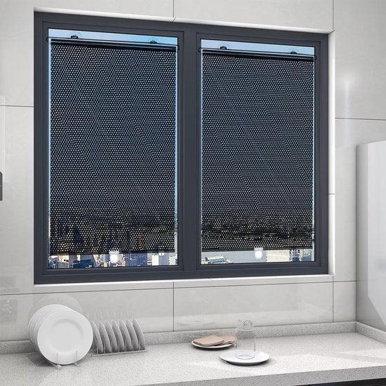 No-Drill Roller Blinds with 3 Suction Cups - Blackout Curtains, Temporary Cover-Up Curtains for Home, Bedroom and Car (Black, 45*124cm) - Image 5