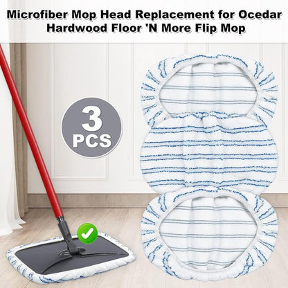Mop Pads - 3-pack mop refills - 15 x 8 inch flat dust mop head pads - Image 3
