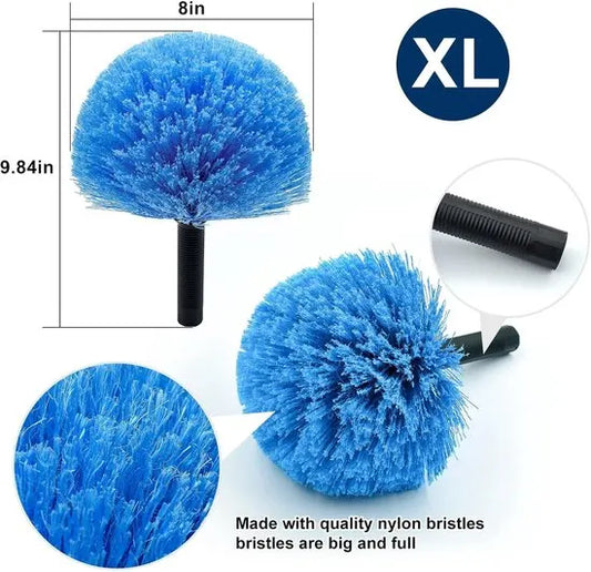 Dust brush head - 8" diameter blue screw head for spider web vacuum cleaners - Image 2