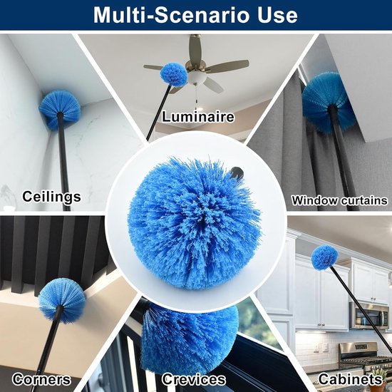 Dust brush head - 8" diameter blue screw head for spider web vacuum cleaners - Image 5