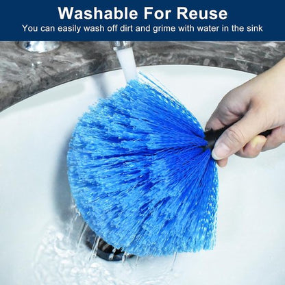 Dust brush head - 8" diameter blue screw head for spider web vacuum cleaners - Image 7