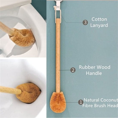Toilet brush with wooden handle - Toilet brush (2 pieces) - Image 2