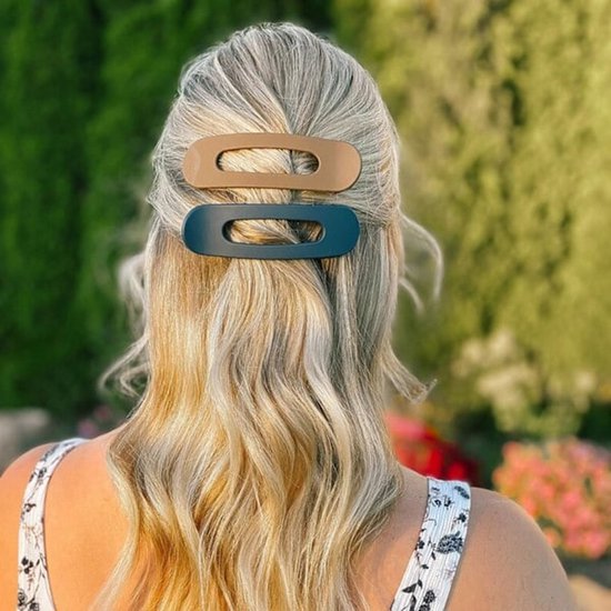 Black flat hair clips - Flat hair clips for women - Flat hair clips for thin and thick hair - Large flat hair clips 4-pack black - Image 3