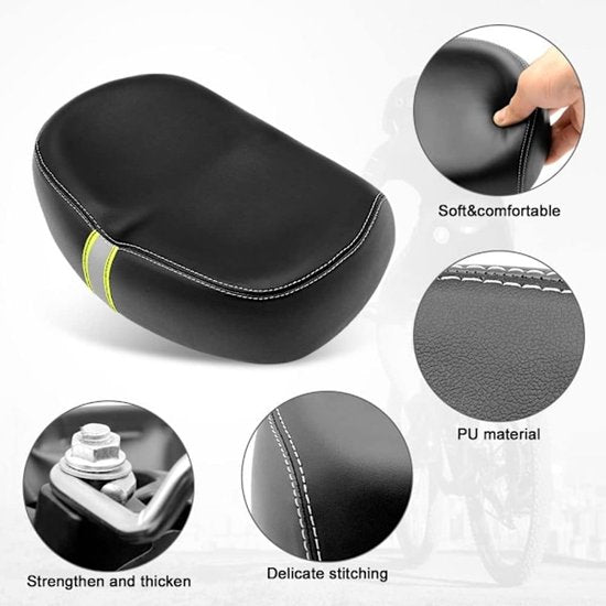 Bicycle saddle - Comfortable wide bicycle saddle - With memory foam pad - Comfort - Image 2