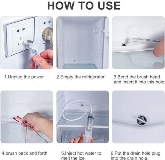 Refrigerator Drain Cleaner - For Cleaning the Refrigerator - Refrigerator Drain Hole, Cooling Tube, Drain Cleaner - Clogged Drain Cleaning Tool - Set of 8 - Image 5