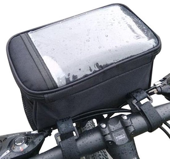 Bicycle handlebar bag - Removable bicycle handlebar bag with smartphone holder - Insulated - Phone bicycle bag - Waterproof - Blue - Image 2