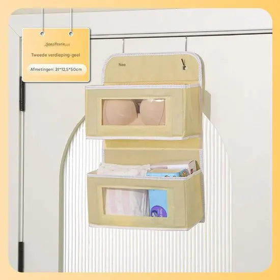 Storage Bag - Door Storage Bag - Large Capacity - Multi-Layer - Toys - Miscellaneous - Storage Bag - Student Dorm Storage Rack - 2 Layers - Image 3