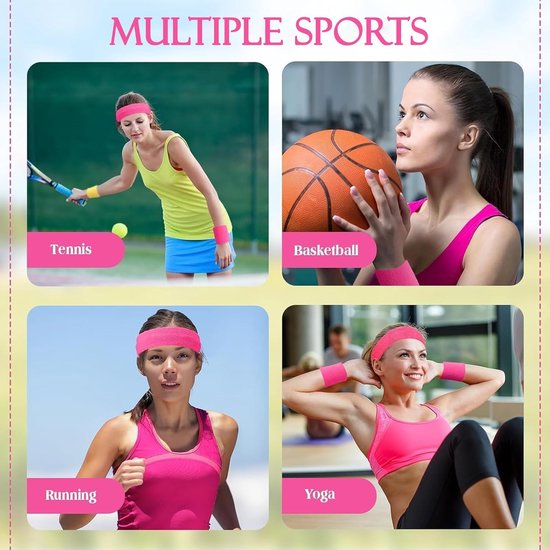 Tennis Sweat-Wicking Wristbands - 3 Pairs - Unisex - Adult - Thickened Elastic Wristband - French Terry - Sports Wristband - Suitable for the Gym - Image 4