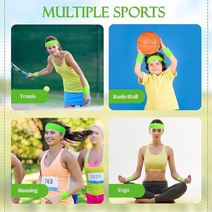 Tennis Sweat-Wicking Wristbands - 3 Pairs - Unisex - Adult - Thickened Elastic Wristband - French Terry - Sports Wristband - Suitable for the Gym - Image 3