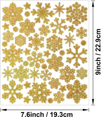 Christmas snowflake stickers - sand glitter party decorations - gift card and handbag DIY - winter snowflake stickers - 12 pieces - Image 3