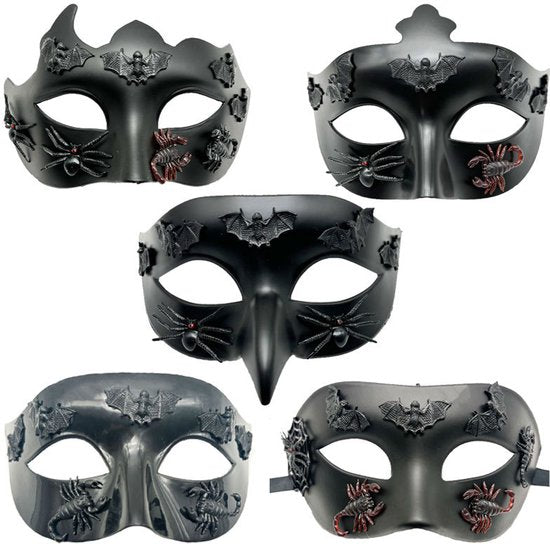 Hell's Messenger Mask - Halloween - Rave Party - Dance - Adult Performance - Costume Prop - 5-Pack - Image 5