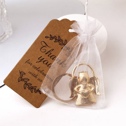 Keychain - Angel pendant for men and women - Baby shower gift - Key ring - Party favor - Souvenir gift - 5 pieces - Image 3