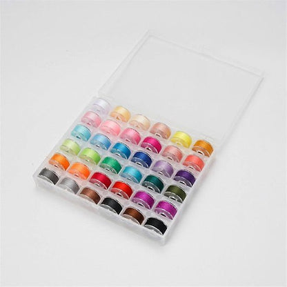 Premium Sewing Thread Set 72 Pieces - 400 Meters of Sewing Machine Thread in 36 Colors - Pre-Wound Sewing Spool Set - 365 Meters per Spool - DIY - Sewing Machine - Crafts - Embroidery - Image 2