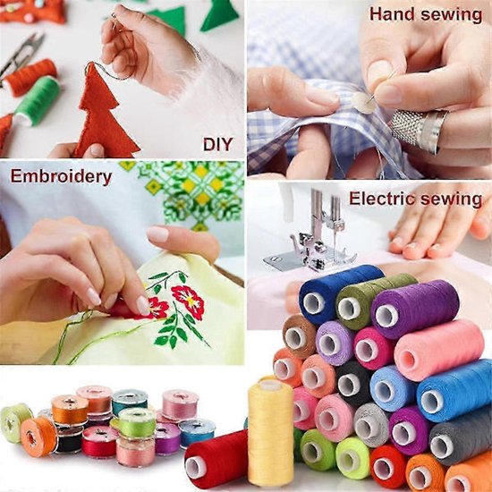Premium Sewing Thread Set 72 Pieces - 400 Meters of Sewing Machine Thread in 36 Colors - Pre-Wound Sewing Spool Set - 365 Meters per Spool - DIY - Sewing Machine - Crafts - Embroidery - Image 3