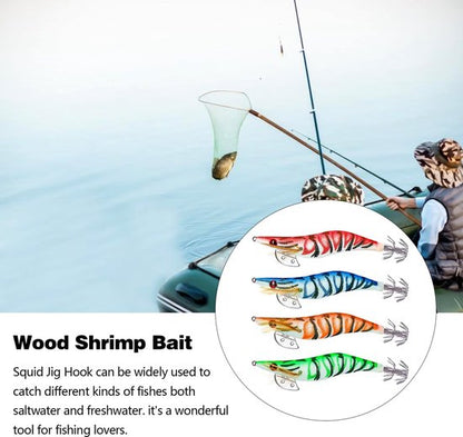 Shrimp Lure Box - 4-Pack - Glowing Shrimp Lure - Squid and Shrimp Lure - Night Fishing - Shrimp Lure - Fluorescent Artificial Fish Lure - Super Realistic - Image 4