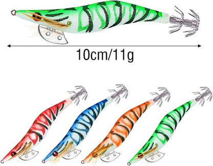 Shrimp Lure Box - 4-Pack - Glowing Shrimp Lure - Squid and Shrimp Lure - Night Fishing - Shrimp Lure - Fluorescent Artificial Fish Lure - Super Realistic - Image 5