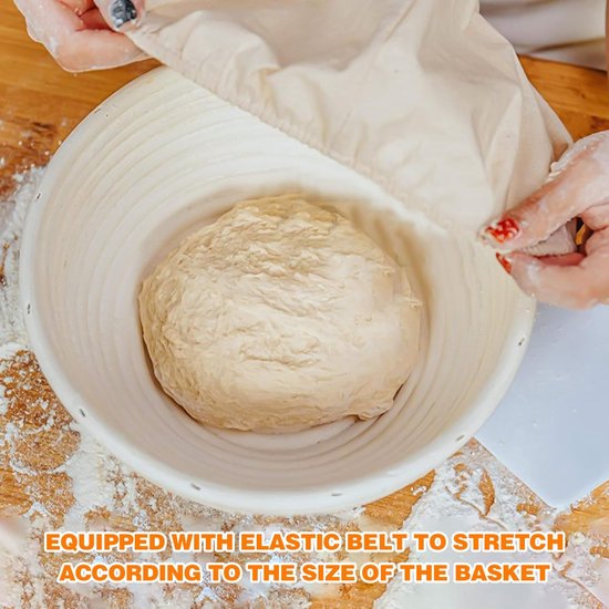 Bread Covers - 3-Pack Moisture Covers - Baker's Dough Cloths - Moisture Covers - Round, Stretchable Moisture Basket Covers - Reusable Moisture Covers - Multifunctional Soft Covers - Image 5