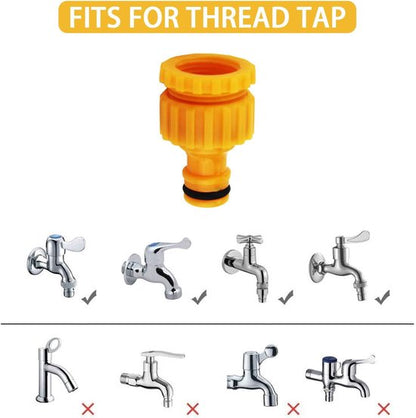 6-pack tap connectors - Hose adapters - Adapters for connecting water hoses - Garden hose tap connectors - Tap adapters with thread - Splashproof - Frost-proof - Image 3