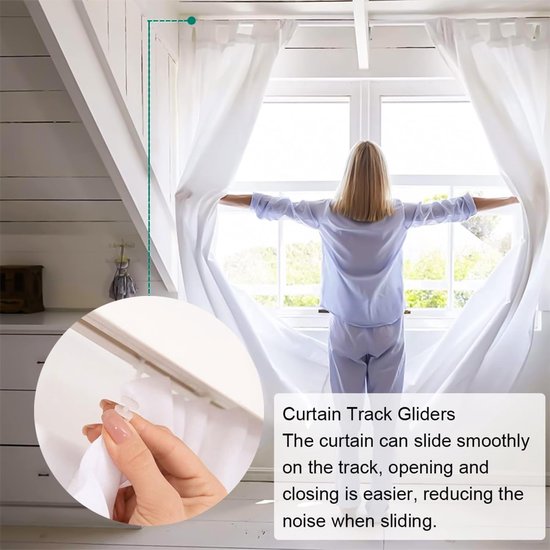 50 pieces curtain hooks - curtain gliders - universal curtain hooks - curtain rail hooks - curtain gliders - curtain hooks - curtains - shower curtains - curtains and door curtains - Image 5