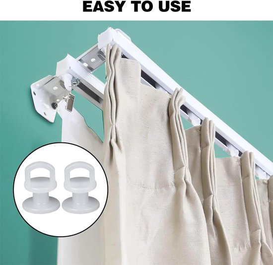50 pieces curtain hooks - curtain gliders - universal curtain hooks - curtain rail hooks - curtain gliders - curtain hooks - curtains - shower curtains - curtains and door curtains - Image 6