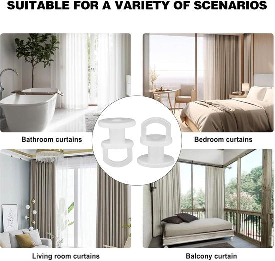 50 pieces curtain hooks - curtain gliders - universal curtain hooks - curtain rail hooks - curtain gliders - curtain hooks - curtains - shower curtains - curtains and door curtains - Image 7