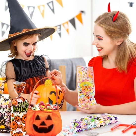 2-Pack Halloween Pumpkin Candy Bags - Halloween Pumpkin Bag Magic Candy Bags - Candy Bags - Pumpkin Collection Bags - Suitable for Halloween Party Masquerade Decorations - Image 3