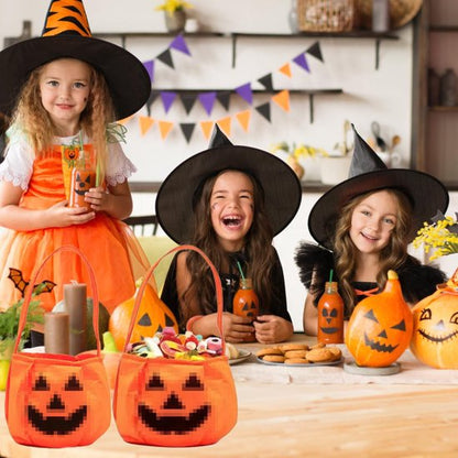 2-Pack Halloween Pumpkin Candy Bags - Halloween Pumpkin Bag Magic Candy Bags - Candy Bags - Pumpkin Collection Bags - Suitable for Halloween Party Masquerade Decorations - Image 4