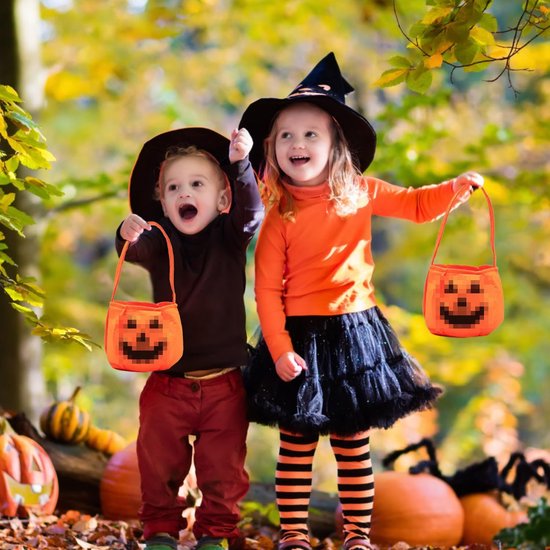 2-Pack Halloween Pumpkin Candy Bags - Halloween Pumpkin Bag Magic Candy Bags - Candy Bags - Pumpkin Collection Bags - Suitable for Halloween Party Masquerade Decorations - Image 5
