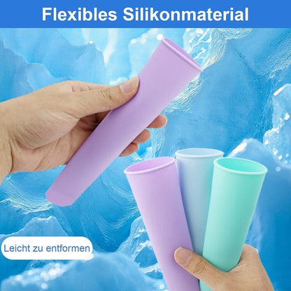 8-Piece Ice Cube Trays - Ice Cube Molds with Handles - Silicone Ice Cube Molds with Lids - Water Ice Molds - Image 3