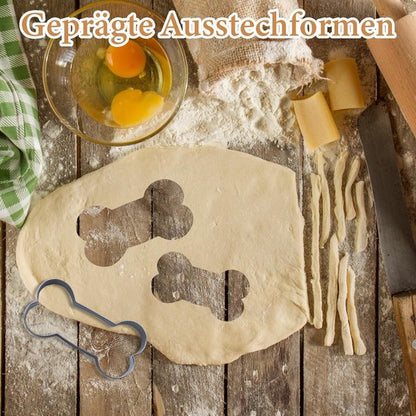 A set of 5 bone-shaped cookie cutters - 5 sizes - Bone-shaped cookie cutters - Christmas cookie cutters - Stainless steel cookie cutters - For baking puppy cookies or snacks - Image 3