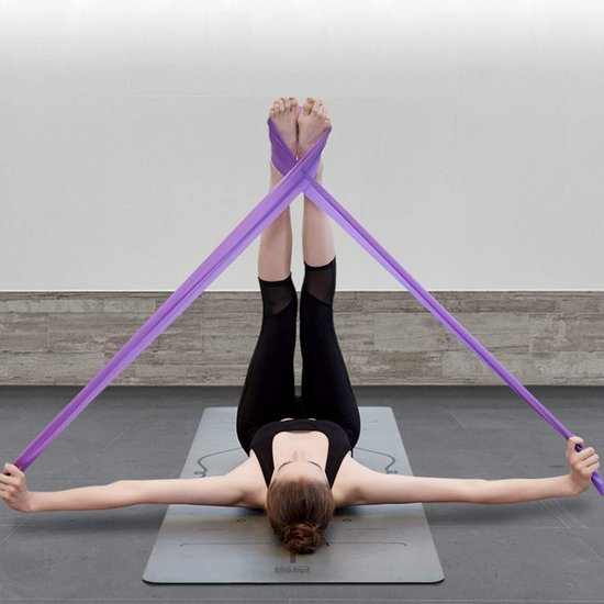 Set of 2 resistance bands - 1.5 m x 15 cm - Stretchable bands for yoga, pilates, strength training, physiotherapy and rehabilitation - Image 3