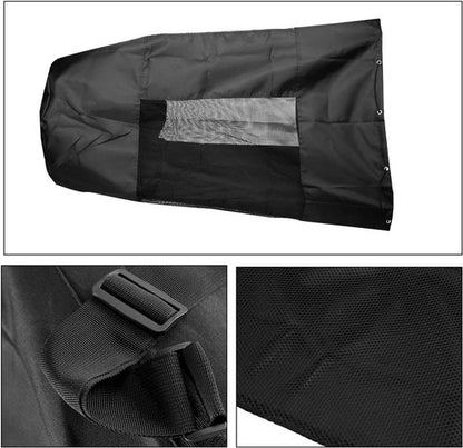 Soccer Net Bag for 10-15 Balls - Large Waterproof, Sturdy Tennis Shoulder Pad, Football-Basketball-Volleyball Bag, Drawstring Handbag - Black - Image 2
