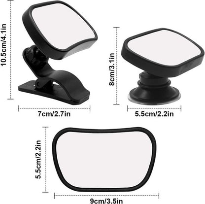 Car rearview mirror - 1 mirror with 2 brackets - Backseat baby car rearview mirror - Child rearview mirror - Child safety mirror - Adjustable car rearview mirror - 360° rotatable - Image 5