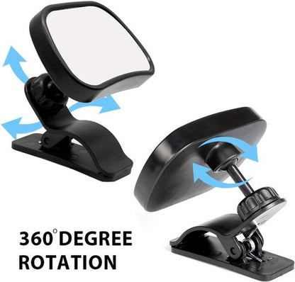 Car rearview mirror - 1 mirror with 2 brackets - Backseat baby car rearview mirror - Child rearview mirror - Child safety mirror - Adjustable car rearview mirror - 360° rotatable - Image 6
