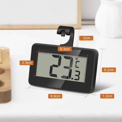 Set of 3 digital refrigerator thermometers - Magnetic aquarium thermometer with hook - Mini refrigerator thermometer - Freezer thermometer - for home, restaurant, bar - Black - Image 5