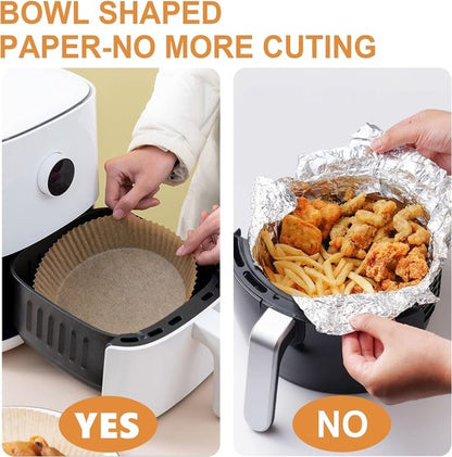 100 Airfryer Baking Pans - Round Baking Pans 23cm - Food Safe - BPA Free - Non-Stick Airfryer Pans - Easy to Clean - Suitable for Airfryers from 3-8 litres - Image 2