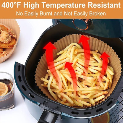 100 Airfryer Baking Pans - Round Baking Pans 23cm - Food Safe - BPA Free - Non-Stick Airfryer Pans - Easy to Clean - Suitable for Airfryers from 3-8 litres - Image 4