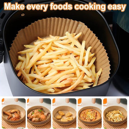 100 Airfryer Baking Pans - Round Baking Pans 23cm - Food Safe - BPA Free - Non-Stick Airfryer Pans - Easy to Clean - Suitable for Airfryers from 3-8 litres - Image 5
