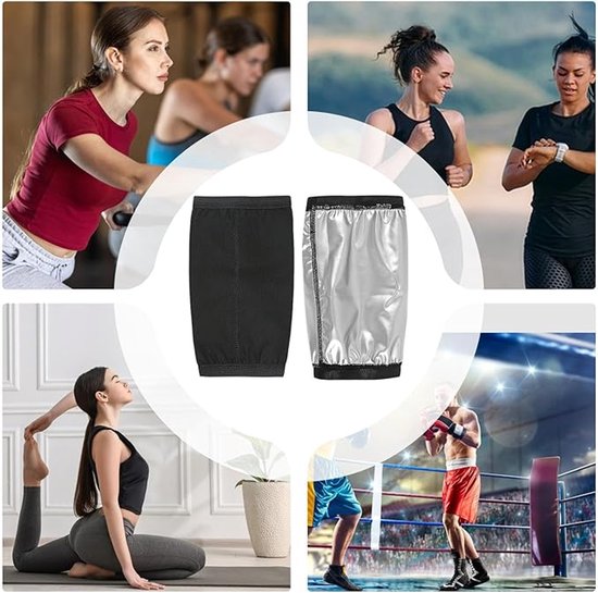 2-Pack Arm Sweatbands - Adjustable Compression Socks - For Training - Arm Trainer with Sauna and Sweat Function - For Training and Sports for Men and Women - Image 5