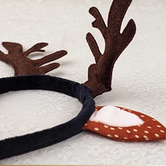 Headband - Elk Hair Accessory - Cute Plush Christmas Headdress - Soft Decorative Accessory for Winter Parties, Cosplay, Costumes - Image 6