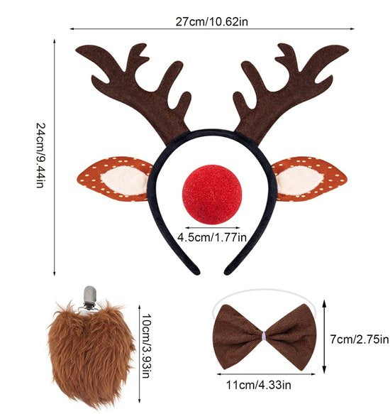 Headband - Elk Hair Accessory - Cute Plush Christmas Headdress - Soft Decorative Accessory for Winter Parties, Cosplay, Costumes - Image 7