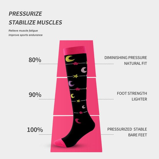 7 pairs of sports compression socks for cycling, running, compression stockings, nursing tights and fitness compression stockings (S/M) - Image 3