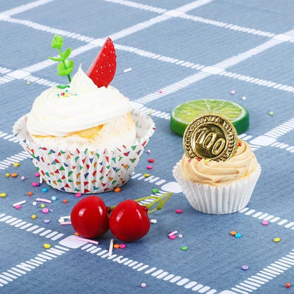 500-pack Mini Cupcake Liners - White - Oil Resistant - Small Cupcake Wrapping Paper - Baking Cups - Image 6