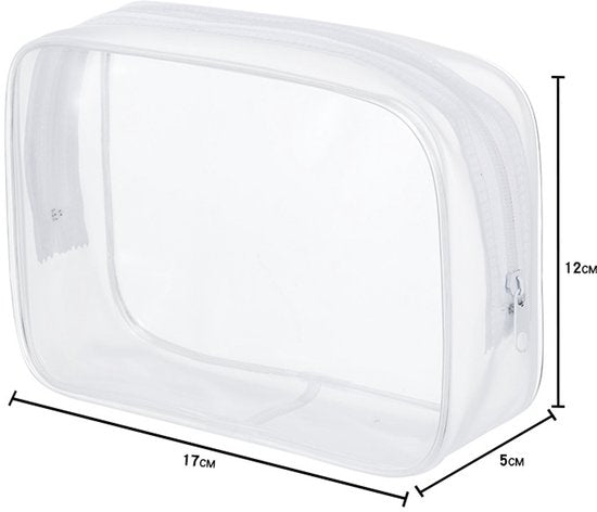 4-Piece Transparent Travel Toiletry Bag - Portable Makeup Bag - Multifunctional Waterproof Set - Skin Care & Makeup Bag - Image 2